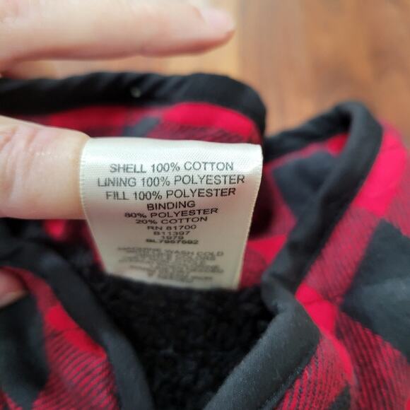 Blair Buffalo Plaid Fleece Lined Vest Size Large - Picture 10 of 10
